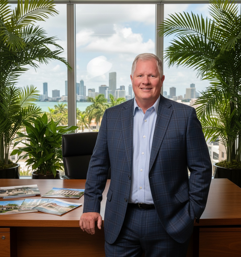 Florida hard money lender reviewing borrower requirements in an office